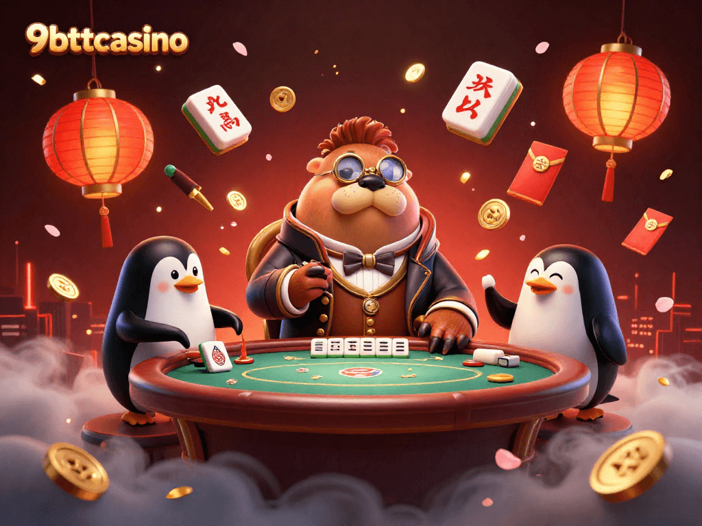 Experience thrilling poker action at 9betcasino with a jolly walrus, a penguin dealer, and a bluffing pufferfish