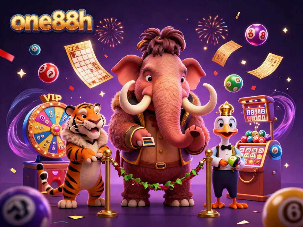 Experience thrilling moments at one88h with a vibrant casino scene featuring unique characters and dynamic game elements.