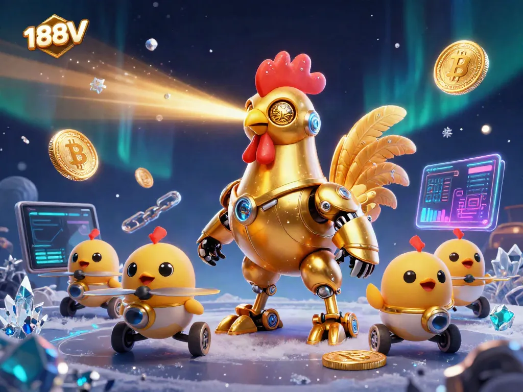Engage with exciting gameplay at 188V, featuring dynamic 3D characters and cryptocurrency elements