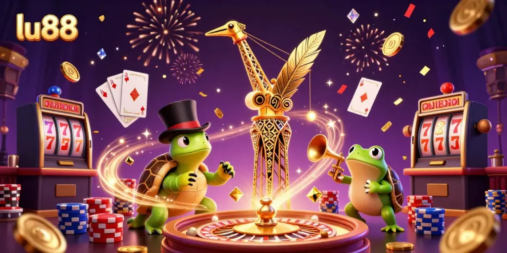 Enjoy winning moments with LU88's exciting casino experience featuring vibrant art and dynamic gameplay.