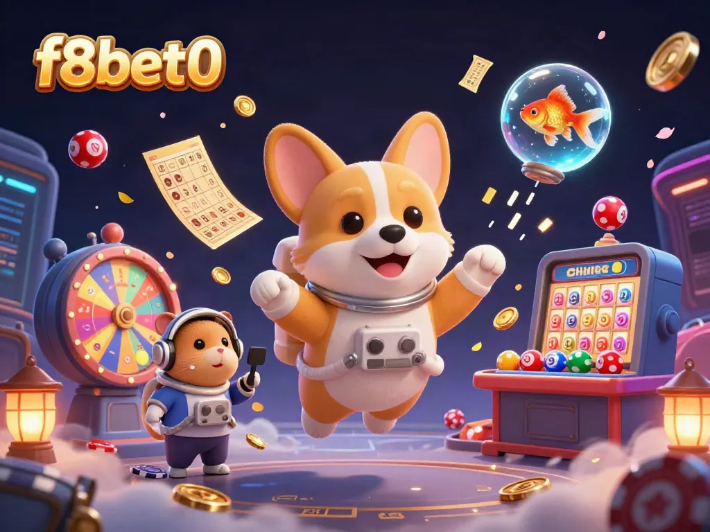 Engage with f8bet0 in a vibrant casino scene featuring unique characters and dynamic casino elements.