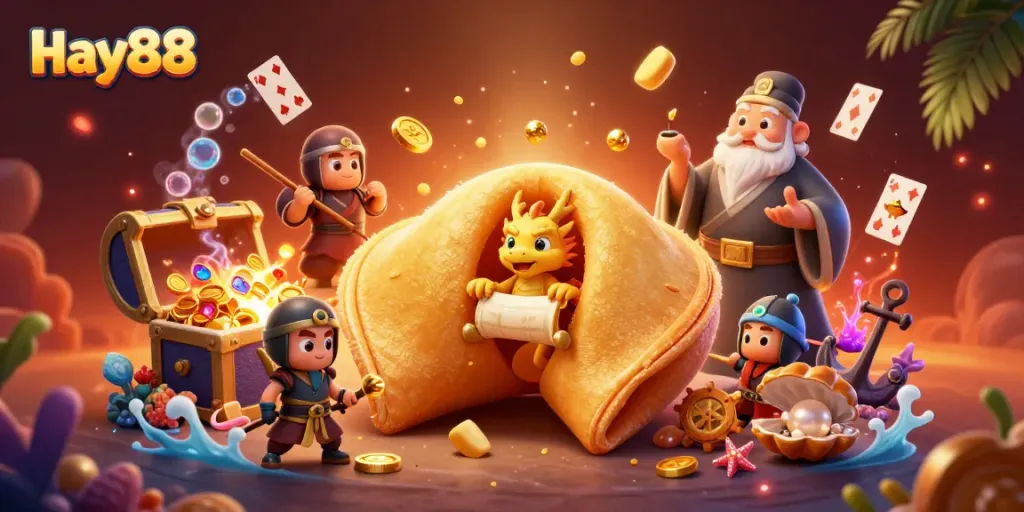 Experience excitement with hay88 as a wise dragon reveals fortunes amidst vibrant casino treasures.