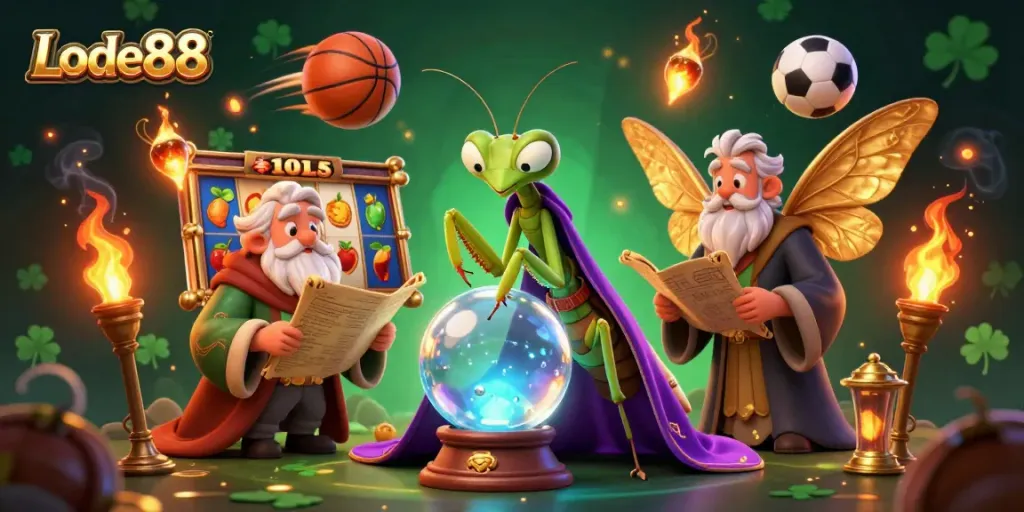 Spin the reels in Lode88's vibrant 3D casino world with fortune tellers and rich game elements.