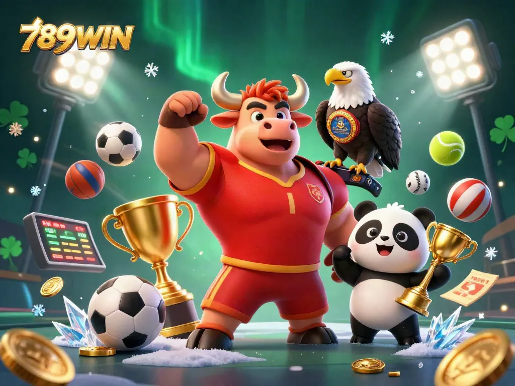 Engage with 789WIN's thrilling sports betting scene featuring dynamic action and festive celebrations.