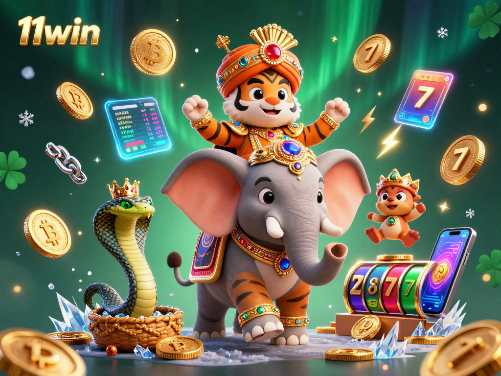 Experience thrilling gaming at 11win with vibrant casino elements and dynamic characters.
