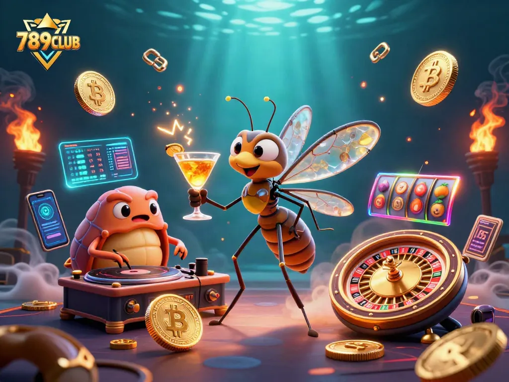 Engage in thrilling gaming at 789CLUB with dynamic characters and casino elements.