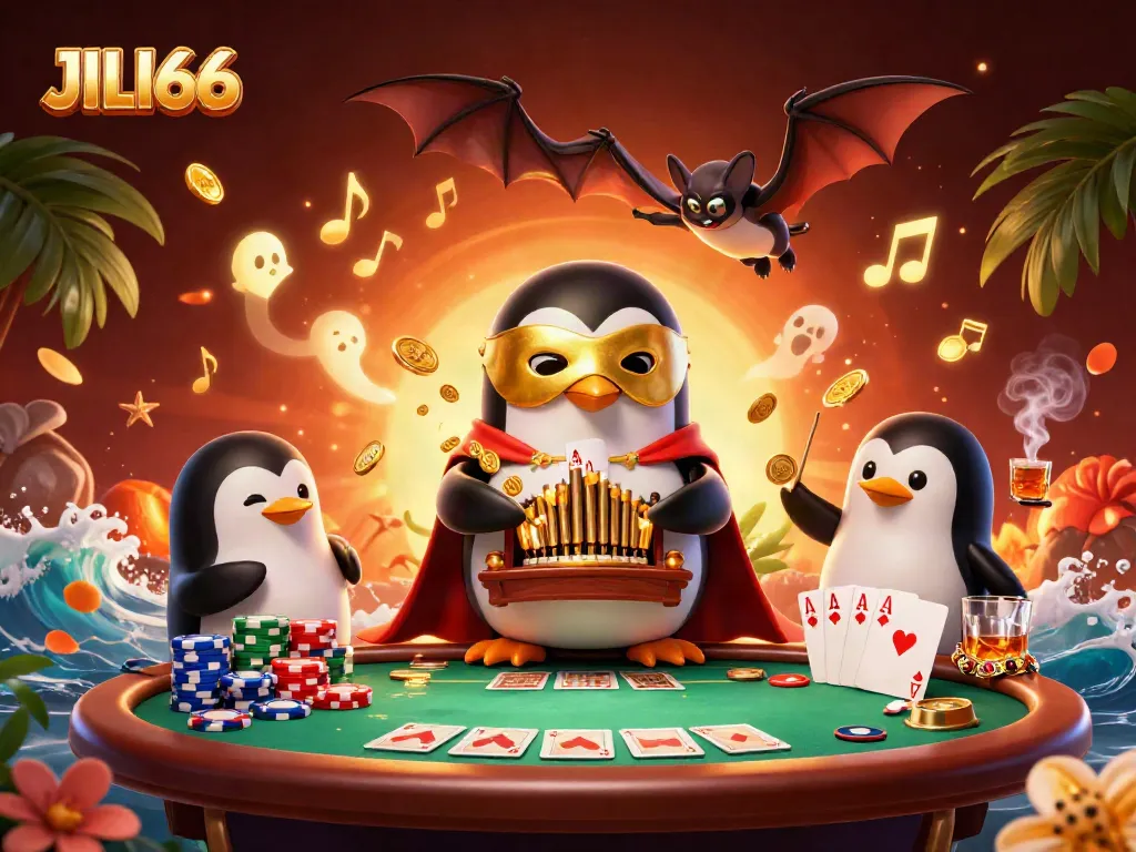 Experience thrilling gameplay at JILI66 with a vibrant 3D casino scene featuring dynamic characters.